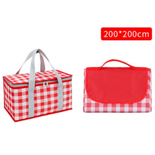 Load image into Gallery viewer, JY2209 Camping Moistureproof Portable Picnic Basket Set, Spec:, Red White, Yellow White, Leaves, Red White+150x100cm, Yellow White+150x100cm, Leaves+150x100cm, Red White+150x200cm, Yellow White+150x200cm, Leaves+150x200cm, Red White+200x200cm          ...