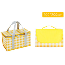 Load image into Gallery viewer, JY2209 Camping Moistureproof Portable Picnic Basket Set, Spec:, Red White, Yellow White, Leaves, Red White+150x100cm, Yellow White+150x100cm, Leaves+150x100cm, Red White+150x200cm, Yellow White+150x200cm, Leaves+150x200cm, Red White+200x200cm          ...