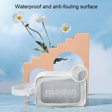 Load image into Gallery viewer, PVC Transparent Waterproof Portable Cosmetic Bag, Size:, L (Pink), L (Black), L (White), M (Pink), M (Black), M (White), S (Pink), S (Black), S (White)