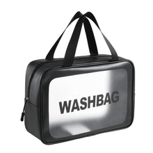 Load image into Gallery viewer, PVC Transparent Waterproof Portable Cosmetic Bag, Size:, L (Pink), L (Black), L (White), M (Pink), M (Black), M (White), S (Pink), S (Black), S (White)