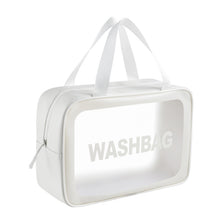 Load image into Gallery viewer, PVC Transparent Waterproof Portable Cosmetic Bag, Size:, L (Pink), L (Black), L (White), M (Pink), M (Black), M (White), S (Pink), S (Black), S (White)