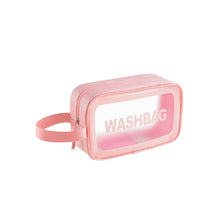 Load image into Gallery viewer, PVC Transparent Waterproof Portable Cosmetic Bag, Size:, L (Pink), L (Black), L (White), M (Pink), M (Black), M (White), S (Pink), S (Black), S (White)