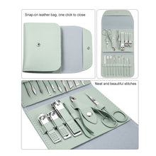 Load image into Gallery viewer, Nail Art Tool Set Nail Clippers Dead Skin Scissors Manicure Tool, 12 In 1 Matcha Green, 12 In 1 Coffee, 12 In 1 Black, 12 In 1 Pink, 12 In 1 Green+Silver Accessories, 16 In 1 Green, 16 In 1 Matcha Green, 16 In 1 Pink, 16 In 1 Coffee, 16 In 1 Blue      ...