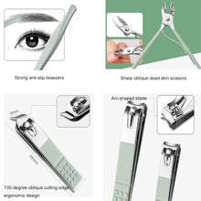 Load image into Gallery viewer, Nail Art Tool Set Nail Clippers Dead Skin Scissors Manicure Tool, 12 In 1 Matcha Green, 12 In 1 Coffee, 12 In 1 Black, 12 In 1 Pink, 12 In 1 Green+Silver Accessories, 16 In 1 Green, 16 In 1 Matcha Green, 16 In 1 Pink, 16 In 1 Coffee, 16 In 1 Blue      ...