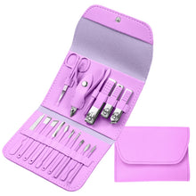 Load image into Gallery viewer, Nail Art Tool Set Nail Clippers Dead Skin Scissors Manicure Tool, 12 In 1 Matcha Green, 12 In 1 Coffee, 12 In 1 Black, 12 In 1 Pink, 12 In 1 Green+Silver Accessories, 16 In 1 Green, 16 In 1 Matcha Green, 16 In 1 Pink, 16 In 1 Coffee, 16 In 1 Blue      ...