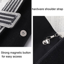 Load image into Gallery viewer, Ladies Evening Bag Shoulder Bag Hand Messenger Bag, Silver, Black