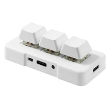 Load image into Gallery viewer, MK321 3 Keys Custom Keys Game Office PS Clip Macro Programming Keypad, Cable Length: 1.5m, White, Black