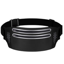 Load image into Gallery viewer, Outdoor Double Zipper Sports Waterproof Lycra Body Slim Waist Bag, Black, Mint Blue, Grey, Rose Red, Green