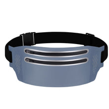 Load image into Gallery viewer, Outdoor Double Zipper Sports Waterproof Lycra Body Slim Waist Bag, Black, Mint Blue, Grey, Rose Red, Green