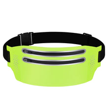Load image into Gallery viewer, Outdoor Double Zipper Sports Waterproof Lycra Body Slim Waist Bag, Black, Mint Blue, Grey, Rose Red, Green