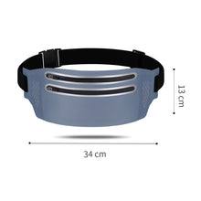 Load image into Gallery viewer, Outdoor Double Zipper Sports Waterproof Lycra Body Slim Waist Bag, Black, Mint Blue, Grey, Rose Red, Green