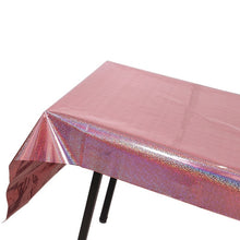 Load image into Gallery viewer, Birthday Party Foil Laser Tablecloth Wedding Decoration Supplies, Foil Laser  Pink, Foil Laser Red, Foil Laser Light Blue, Foil Laser Rose Gold, Foil Laser Gold, Foil Laser Dark Blu, Foil Laser Purple, Foil Laser Silver, Foil Laser Rose Red