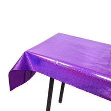 Load image into Gallery viewer, Birthday Party Foil Laser Tablecloth Wedding Decoration Supplies, Foil Laser  Pink, Foil Laser Red, Foil Laser Light Blue, Foil Laser Rose Gold, Foil Laser Gold, Foil Laser Dark Blu, Foil Laser Purple, Foil Laser Silver, Foil Laser Rose Red
