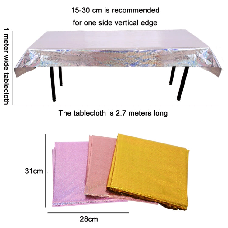 Birthday Party Foil Laser Tablecloth Wedding Decoration Supplies, Foil Laser  Pink, Foil Laser Red, Foil Laser Light Blue, Foil Laser Rose Gold, Foil Laser Gold, Foil Laser Dark Blu, Foil Laser Purple, Foil Laser Silver, Foil Laser Rose Red
