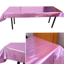 Load image into Gallery viewer, Birthday Party Foil Laser Tablecloth Wedding Decoration Supplies, Foil Laser  Pink, Foil Laser Red, Foil Laser Light Blue, Foil Laser Rose Gold, Foil Laser Gold, Foil Laser Dark Blu, Foil Laser Purple, Foil Laser Silver, Foil Laser Rose Red