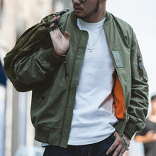 Load image into Gallery viewer, W2007119 Retro Bomber Jacket Autumn and Winter Casual Baseball Uniform, M, XL, 2XL, 3XL