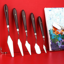 Load image into Gallery viewer, Acrylic Painting Gouache Paint Knife, 10 PCS Plastic Handle 1, 10 PCS Plastic Handle 2, 10 PCS Plastic Handle 3, 10 PCS Plastic Handle 4, 10 PCS Plastic Handle 5, 1 Sets/5PCS Plastic Handle, 10 PCS Wooden Handle 1, 10 PCS Wooden Handle 2               ...