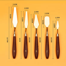 Load image into Gallery viewer, Acrylic Painting Gouache Paint Knife, 10 PCS Plastic Handle 1, 10 PCS Plastic Handle 2, 10 PCS Plastic Handle 3, 10 PCS Plastic Handle 4, 10 PCS Plastic Handle 5, 1 Sets/5PCS Plastic Handle, 10 PCS Wooden Handle 1, 10 PCS Wooden Handle 2               ...