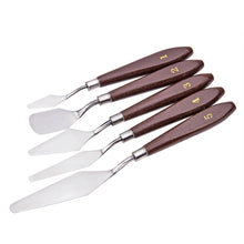 Load image into Gallery viewer, Acrylic Painting Gouache Paint Knife, 10 PCS Plastic Handle 1, 10 PCS Plastic Handle 2, 10 PCS Plastic Handle 3, 10 PCS Plastic Handle 4, 10 PCS Plastic Handle 5, 1 Sets/5PCS Plastic Handle, 10 PCS Wooden Handle 1, 10 PCS Wooden Handle 2               ...