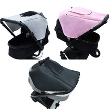 Load image into Gallery viewer, Universal Baby Stroller Accessories Sun Shade Cover With Visible Sunroof, Gray, Pink, Black
