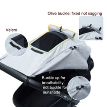 Load image into Gallery viewer, Universal Baby Stroller Accessories Sun Shade Cover With Visible Sunroof, Gray, Pink, Black