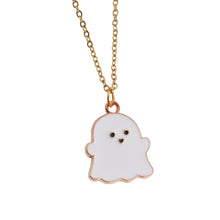 Load image into Gallery viewer, Halloween Jewelry Alloy Ghost Earrings Necklace, Ghost White, Ghost Black
