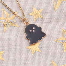 Load image into Gallery viewer, Halloween Jewelry Alloy Ghost Earrings Necklace, Ghost White, Ghost Black