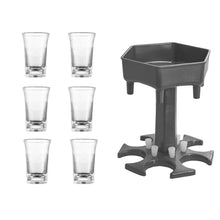 Load image into Gallery viewer, Bar Party 6 Cups Hexagon Wine Dispenser Wine Pourer, Gray+6 Transparent Cups, Blue+6 Transparent Cups, Gray+6 Colorful Cups, Blue+6 Colorful Cups, Pink+6 Colorful Cups