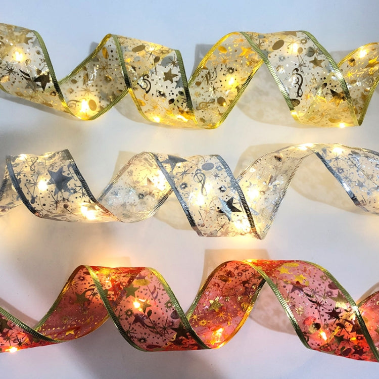Christmas LED Lights Bronzing Double Ribbon String Lights, 1m, 2m, 4m, 5m, 10m, 20m