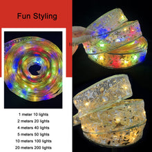 Load image into Gallery viewer, Christmas LED Lights Bronzing Double Ribbon String Lights, 1m, 2m, 4m, 5m, 10m, 20m
