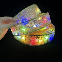 Load image into Gallery viewer, Christmas LED Lights Bronzing Double Ribbon String Lights, 1m, 2m, 4m, 5m, 10m, 20m