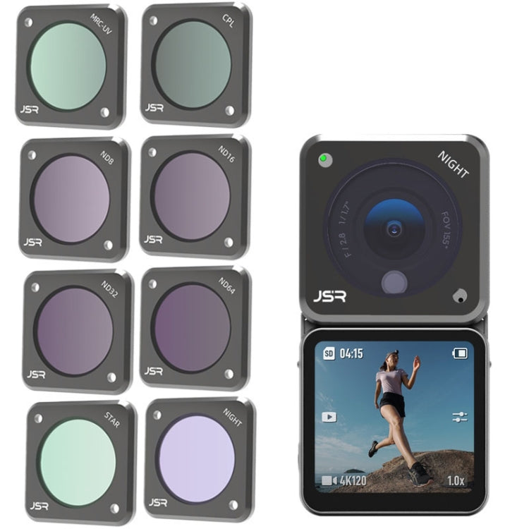 JUNESTAR Action Camera Filters For DJI Action 2,Style:, ND4, ND8, ND16, ND32, ND64, ND1000, ND8PL, Macro 10X, Night, CS-3IN1, CS-4in1, CS-4in1 (NDPL), CS-6IN1, CS-8in1