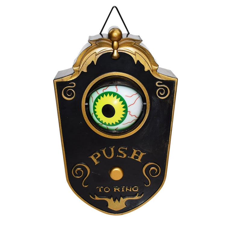 Halloween One-eyed Doorbell Glowing Horror Sound Decoration Pendant, Black, White, Green Eye Spider, Red Eye Spider