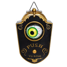 Load image into Gallery viewer, Halloween One-eyed Doorbell Glowing Horror Sound Decoration Pendant, Black, White, Green Eye Spider, Red Eye Spider