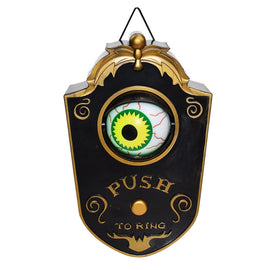 Halloween One-eyed Doorbell Glowing Horror Sound Decoration Pendant, Black