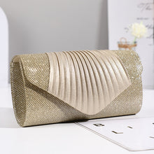 Load image into Gallery viewer, Simple Square Pleated Ladies Dinner Party Bag Bridesmaid Bridal Wedding Banquet Bag, Wedding Banquet Bag