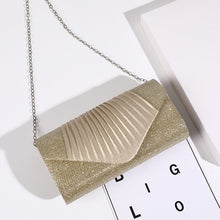 Load image into Gallery viewer, Simple Square Pleated Ladies Dinner Party Bag Bridesmaid Bridal Wedding Banquet Bag, Wedding Banquet Bag