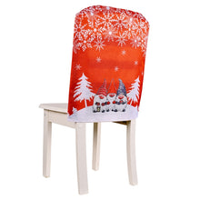 Load image into Gallery viewer, Christmas Cartoon Forest Snowflake Chairs Cover Decorative Supplies, Cartoon Forest Red, Cartoon Forest Gray