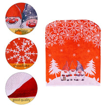 Load image into Gallery viewer, Christmas Cartoon Forest Snowflake Chairs Cover Decorative Supplies, Cartoon Forest Red, Cartoon Forest Gray