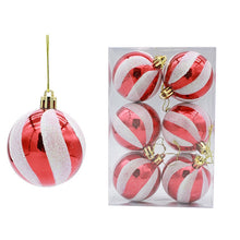 Load image into Gallery viewer, 6pcs/pack 6cm Painted Christmas Ball Decoration Props