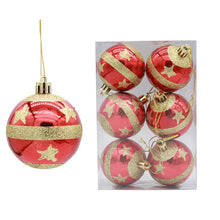 Load image into Gallery viewer, 6pcs/pack 6cm Painted Christmas Ball Decoration Props