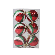 Load image into Gallery viewer, 6pcs/pack 6cm Painted Christmas Ball Decoration Props