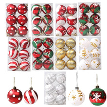 Load image into Gallery viewer, 6pcs/pack 6cm Painted Christmas Ball Decoration Props