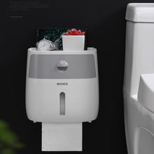 Load image into Gallery viewer, ECOCO E1804 Toilet Multifunctional Double-layers Tissue Rack, White+Gray, White+Black, Pink+Pink, Blue+Blue