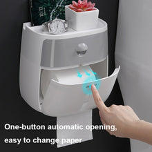 Load image into Gallery viewer, ECOCO E1804 Toilet Multifunctional Double-layers Tissue Rack, White+Gray, White+Black, Pink+Pink, Blue+Blue