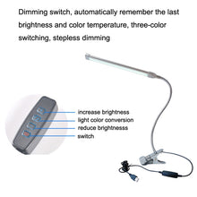 Load image into Gallery viewer, USB Clip Lamp Student Eye Protection LED Dimmable Desk Light