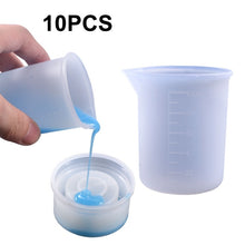 Load image into Gallery viewer, 10 PCS Crystal Epoxy Silicone With Scale 100ml Measuring Cup, 10 PCS 100ml