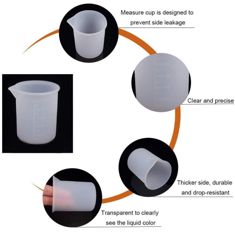 10 PCS Crystal Epoxy Silicone With Scale 100ml Measuring Cup, 10 PCS 100ml