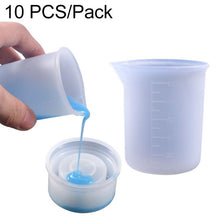 Load image into Gallery viewer, 10 PCS Crystal Epoxy Silicone With Scale 100ml Measuring Cup, 10 PCS 100ml