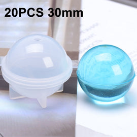 Crystal Epoxy Ball Silicone Mould DIY Handmade Jewelry Sphere Making Mould, 20 PCS 20mm, 20 PCS 30mm, 10 PCS 40mm, 4 PCS 50mm, 4 PCS  60mm